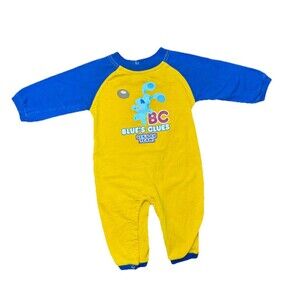 VTG 2002 Blue's Clues Nickelodeon Baby Bodysuit 12M  ABC Football Rare Cartoon